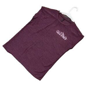 Women's Sleeveless Pure & Simple Purple Shirt Take a Hike Glitter logo Size XS